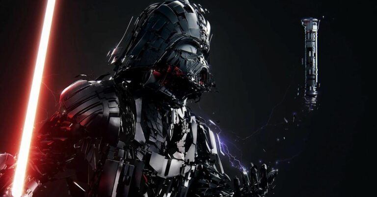 starwars kvíz - a képeen Darth Wader látható a fénykarddal