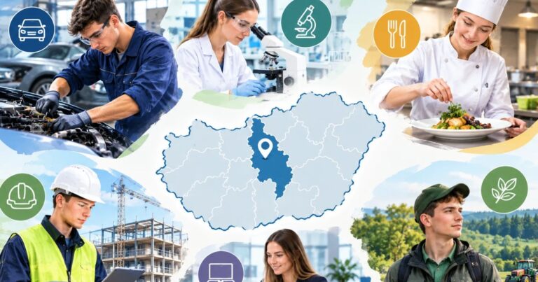 Pest megye szakképzési térképe: három szakképzési centrum, húsz intézmény